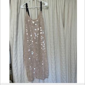 Zara Blush Pink Zara Sequin Dress